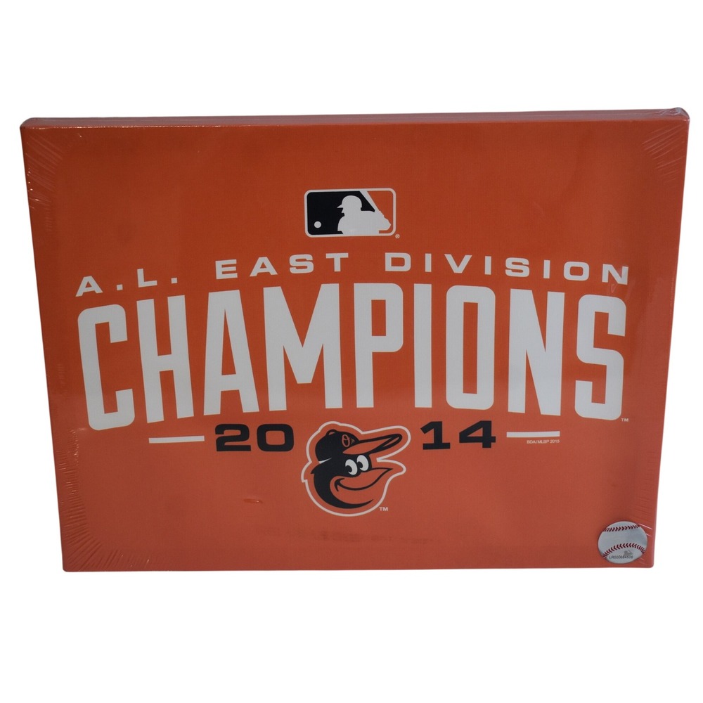 MLB Baltimore Orioles Canvas Art 12x9 Orange 2014 AL East Champions Wall Decor